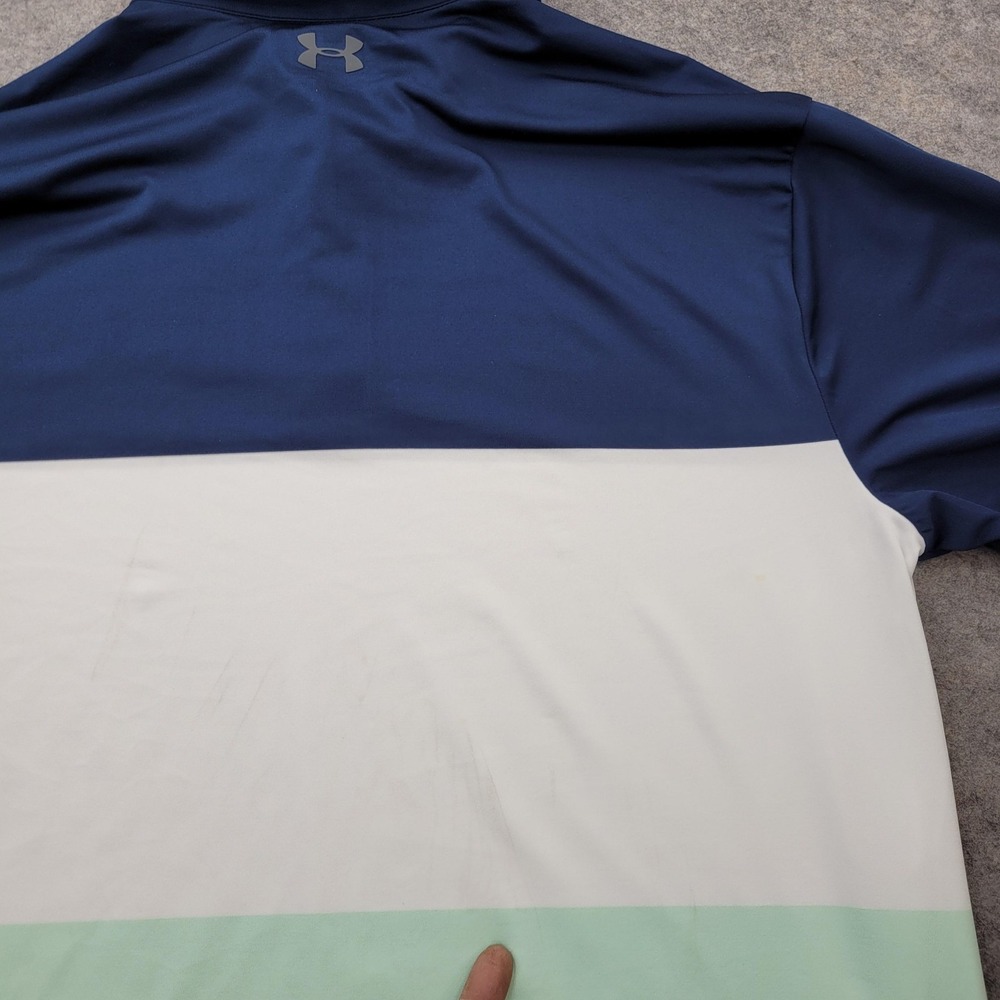 Under Armour Polo Shirt Mens XL Colorblock The Playoff Golf Performance Top - Picture 6 of 9